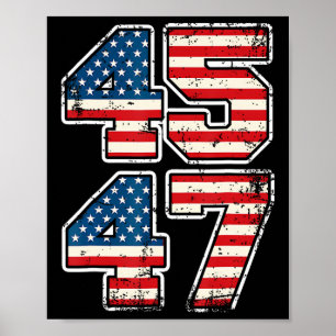 President 45 47 Donald Trump Inauguration Day 2025 Poster