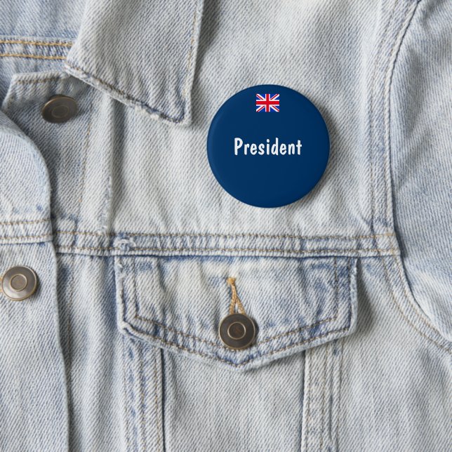 President 6 Cm Round Badge (In Situ)