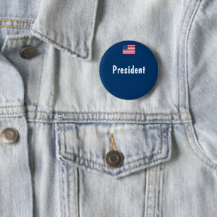 President 6 Cm Round Badge