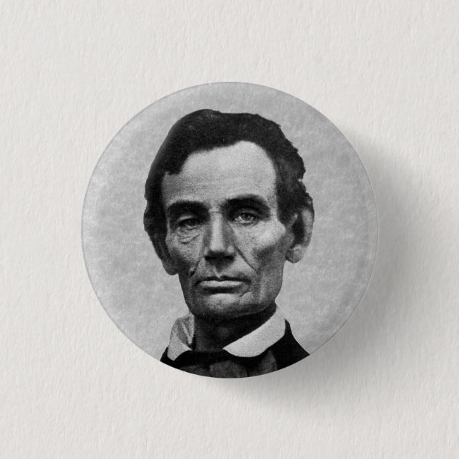 President Abe Lincoln 3 Cm Round Badge (Front)
