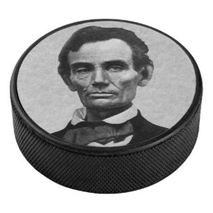 President Abe Lincoln Hockey Puck