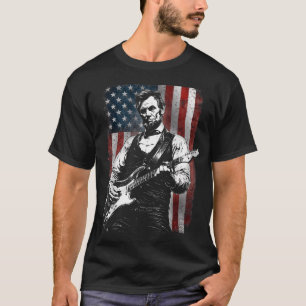 President Abraham Lincoln Abe Playing Guitar T-Shirt