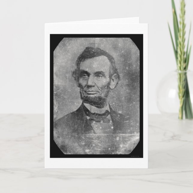 President Abraham Lincoln Daguerreotype 1864 Card (Front)