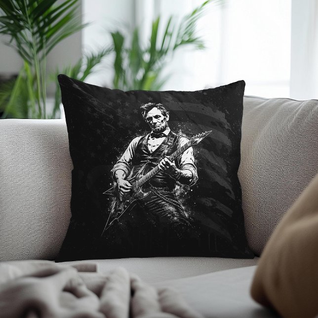 President Abraham Lincoln Playing Guitar Cushion (Creator Uploaded)