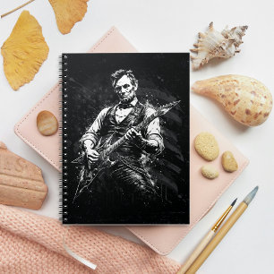 President Abraham Lincoln Playing Guitar Notebook