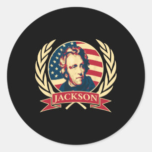 President Andrew Jackson American Conservative Classic Round Sticker