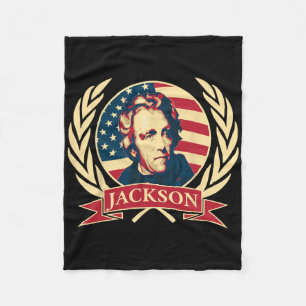 President Andrew Jackson American Conservative Fleece Blanket