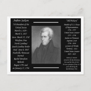 President Andrew Jackson Postcard