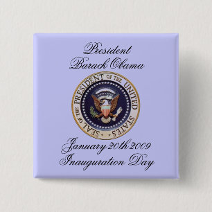 President Barack Obama 15 Cm Square Badge