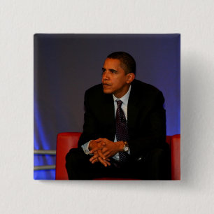 President Barack Obama 15 Cm Square Badge
