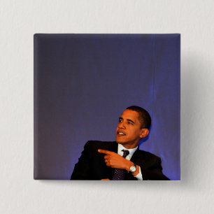 President Barack Obama 15 Cm Square Badge