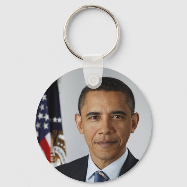 President Barack Obama 1st Term Official Portrait Key Ring (Front)