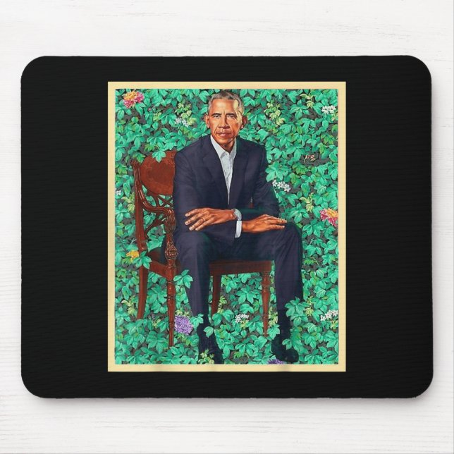 President Barack Obama 2028 Portrait Patriotic Dem Mouse Pad (Front)