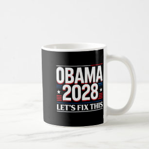 President Barack Obama 2028 Rtrait Patriotic Democ Coffee Mug