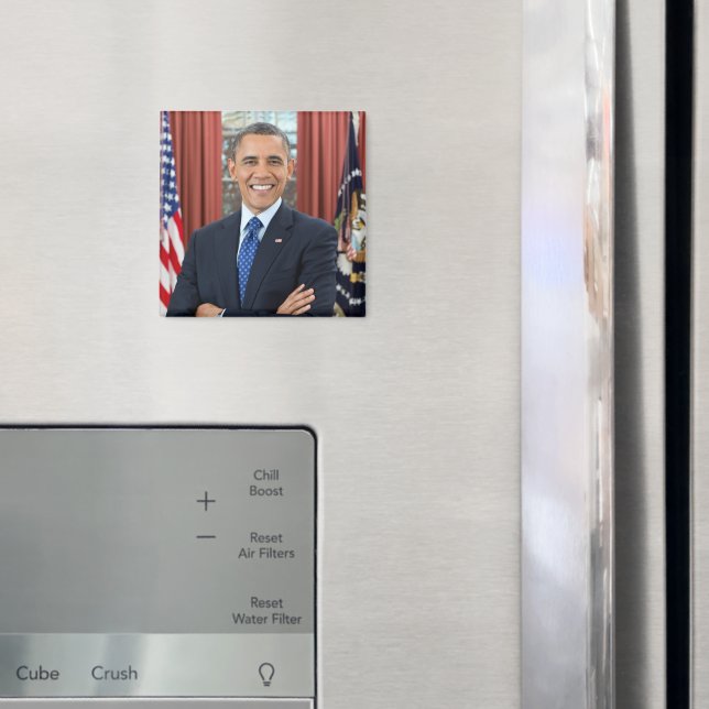 President Barack Obama 2nd Term Official Portrait Magnet (In Situ (Fridge))