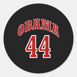 President Barack Obama 44 Shirt Faux Jersey 44th U Classic Round Sticker