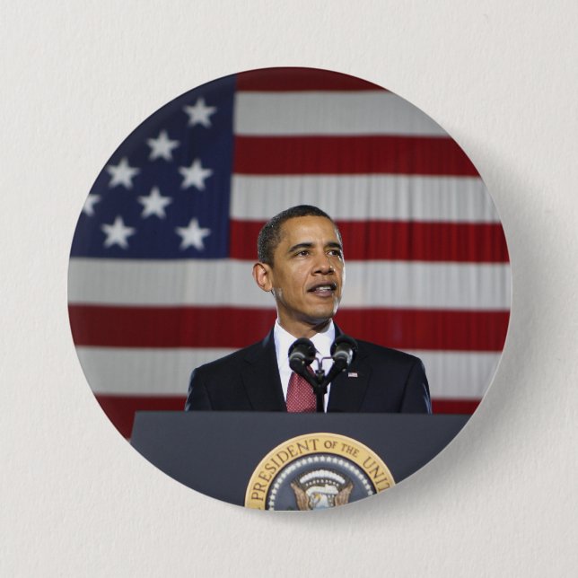 President Barack Obama 7.5 Cm Round Badge (Front)