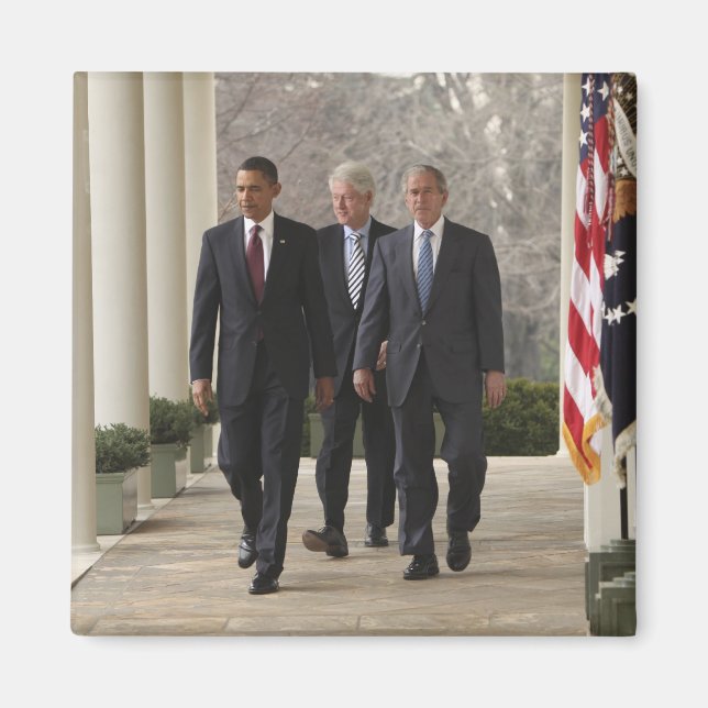 President Barack Obama and former presidents Magnet (Front)