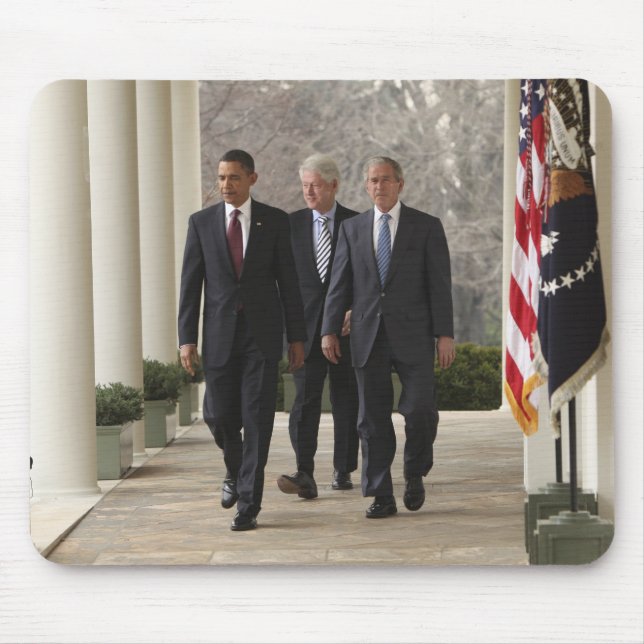 President Barack Obama and former presidents Mouse Pad (Front)