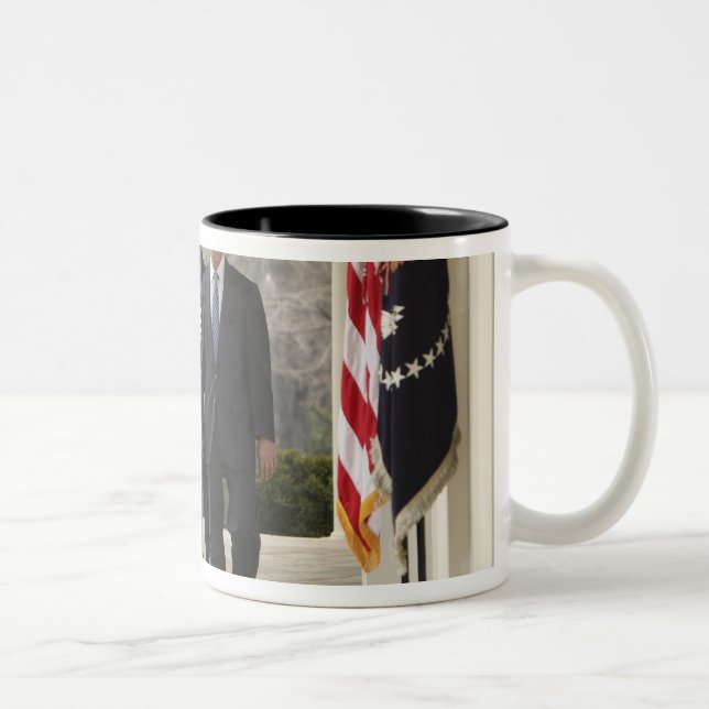 President Barack Obama and former presidents Two-Tone Coffee Mug (Right)