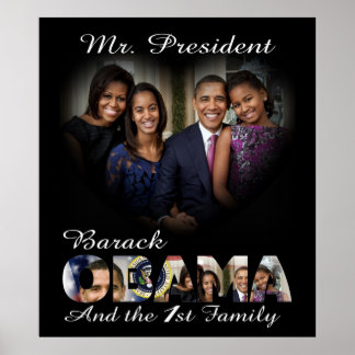 President Barack Obama and the 1st Family Poster