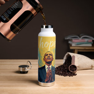 President Barack Obama and the Message of Hope  Water Bottle