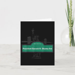 President Barack Obama Ave. Card