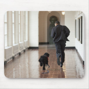 President Barack Obama & Bo Mouse Pad