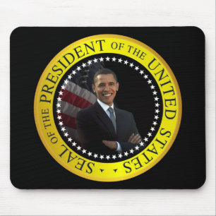 President Barack Obama Custom Mousepad Black Gold