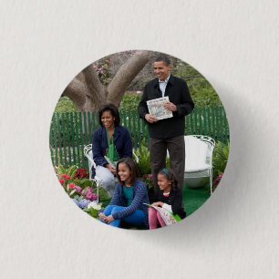 President Barack Obama & Family 3 Cm Round Badge