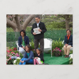 President Barack Obama & Family Postcard