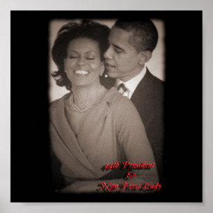 PRESIDENT BARACK OBAMA & FIRST LADY POSTER