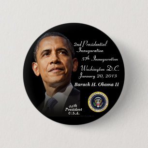 President Barack Obama II Inauguration 1-20-2013_2 6 Cm Round Badge