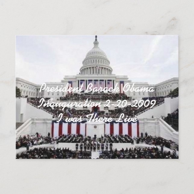 President Barack Obama inauguration 2009 Postcard (Front)