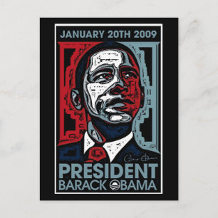 President Barack Obama January 20th 2009 Postcard