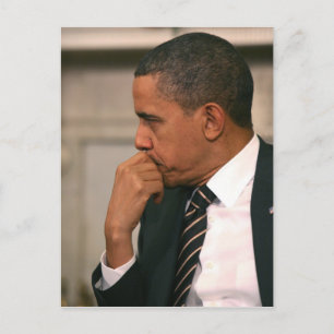 President Barack Obama meets with President Postcard