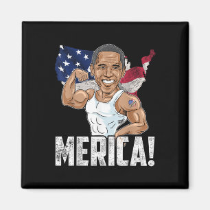 President Barack Obama Merica 4th Of July Funny Pa Magnet