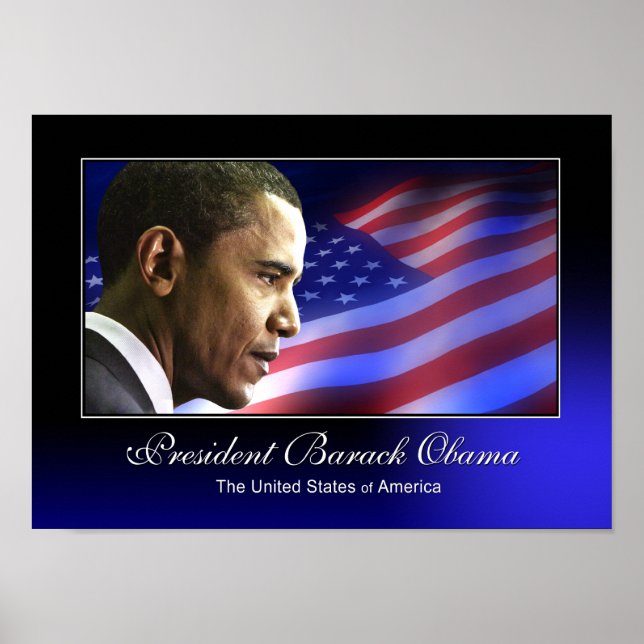 President Barack Obama (Patriotic) Poster (Front)
