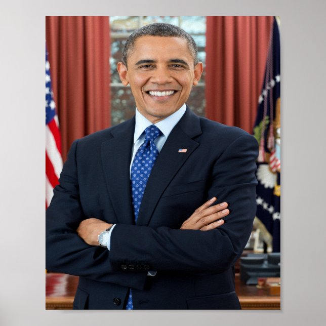 President Barack Obama Portrait Poster (Front)