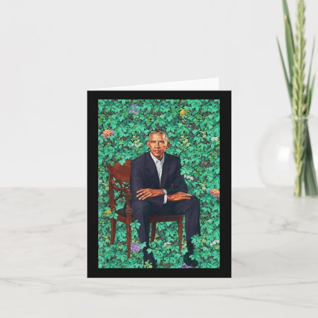 President Barack Obama Portrait Shirt  Card (Front)