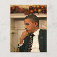 President Barack Obama reflects as he meets