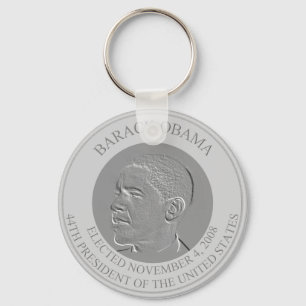 President Barack Obama Silver Coin. Key Ring