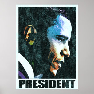 President Barack Obama Vintage Poster