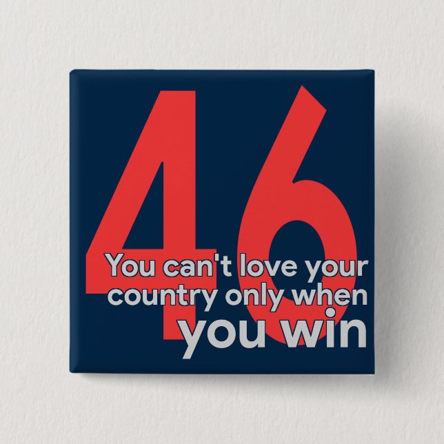 President Biden on January 6 15 Cm Square Badge (Front)