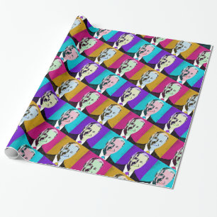 President Biden Pop Art (Purple, Blue, Yellow,) Wrapping Paper