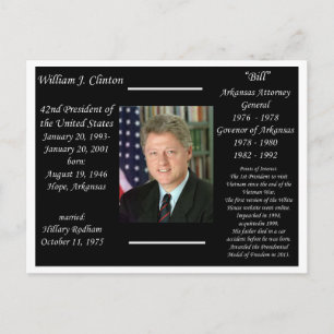 President Bill Clinton Postcard