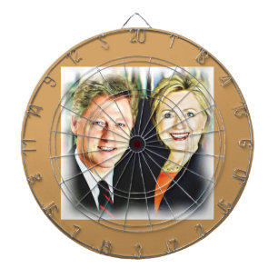 President Bill Clinton & President Hillary Clinton Dartboard