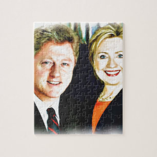 President Bill Clinton & President Hillary Clinton Jigsaw Puzzle