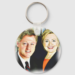 President Bill Clinton & President Hillary Clinton Key Ring