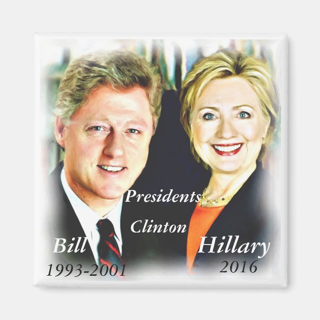 President Bill Clinton & President Hillary Clinton Magnet (Front)